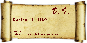 Doktor Ildikó névjegykártya