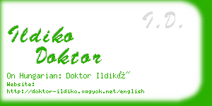 ildiko doktor business card